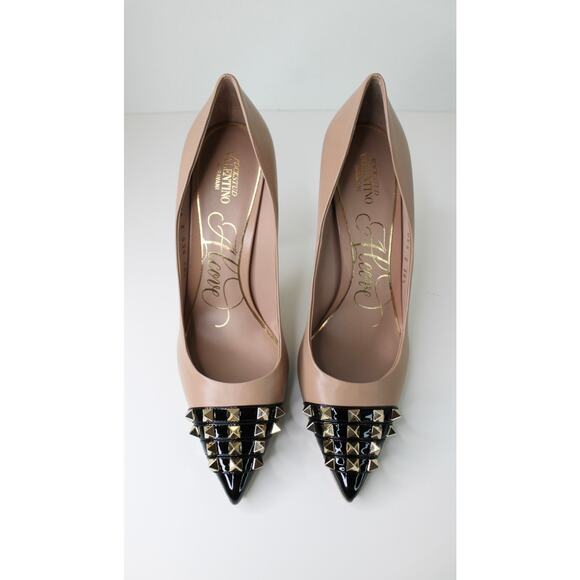 Valentino Garavani Rockstud Kidskin And Patent Leather Pump 110mm, Size 38.5 - Picture 7 of 8